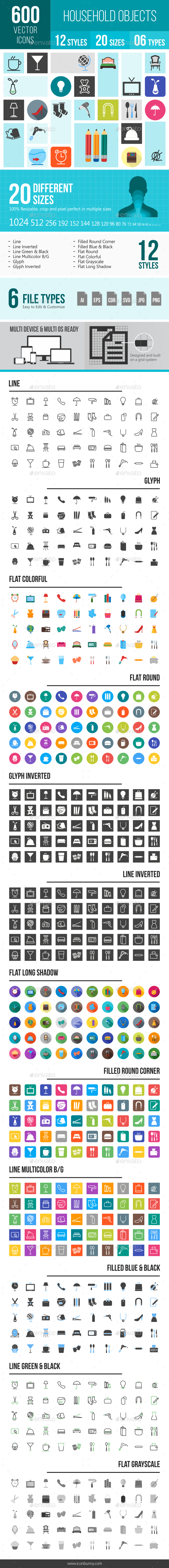 Household Objects Icons - Icons