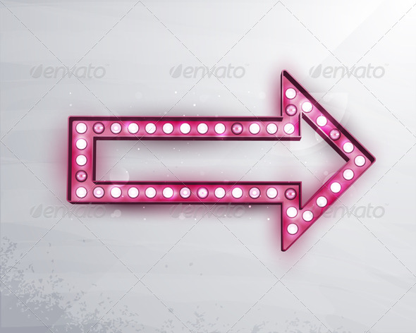 Vector icons with a pointer lights - Characters Vectors