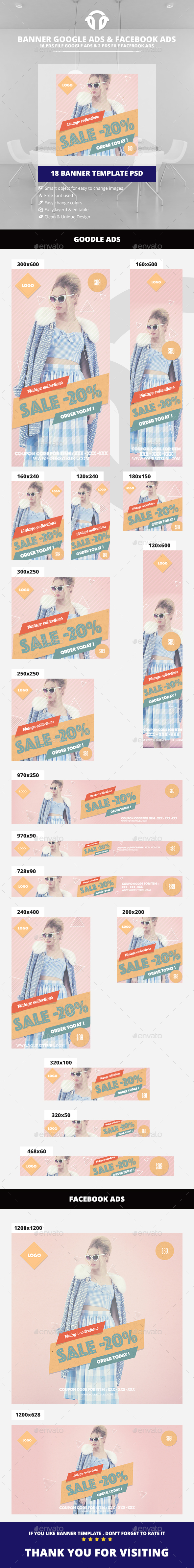 Retro / Vintage Fashion Ad - Banners & Ads Web Elements