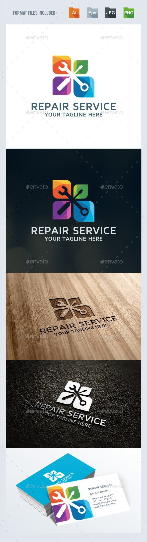 Repair Services Logo Template - Vector Abstract