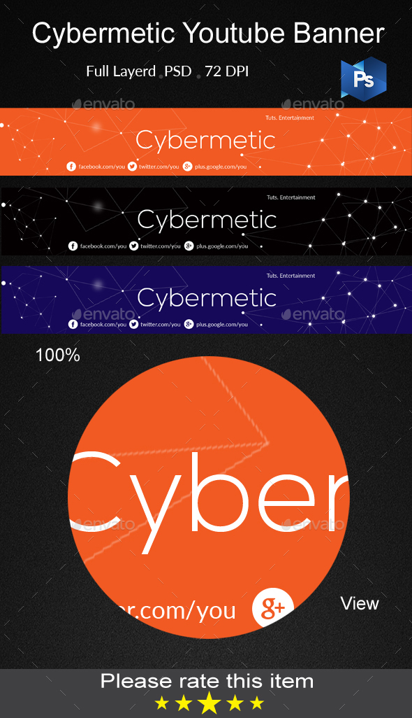 Cybermetic Youtube Channer Banner - YouTube Social Media