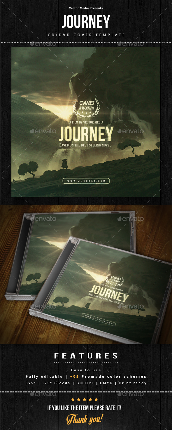 Journey - Cd Cover - CD & DVD Artwork Print Templates