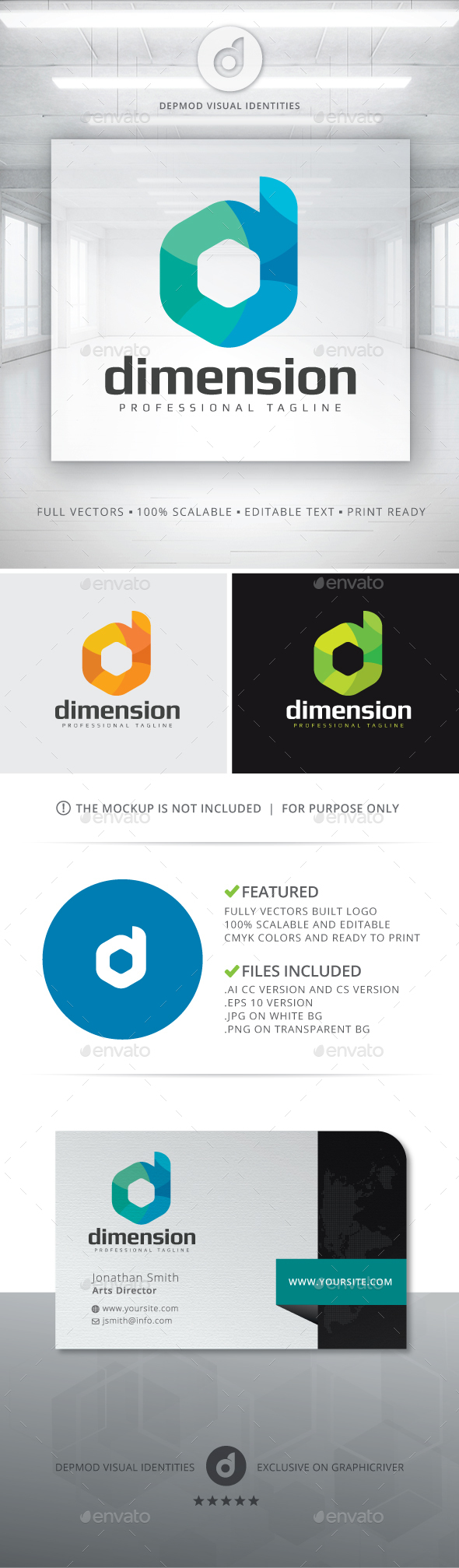 Demension Logo - Letters Logo Templates