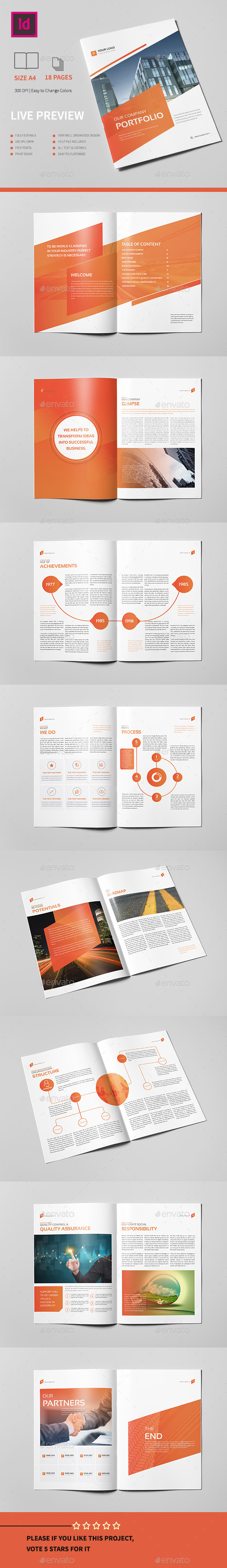 Corporate Portfolio Brochure 18 pages A4 - Corporate Brochures