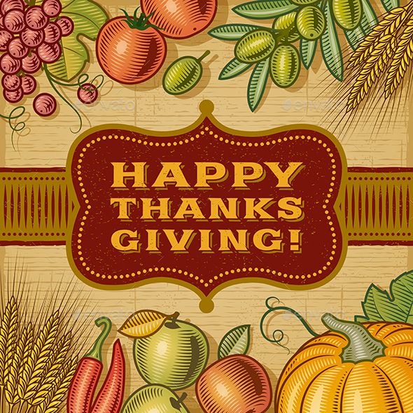 Vintage Happy Thanksgiving Card - Miscellaneous Seasons/Holidays