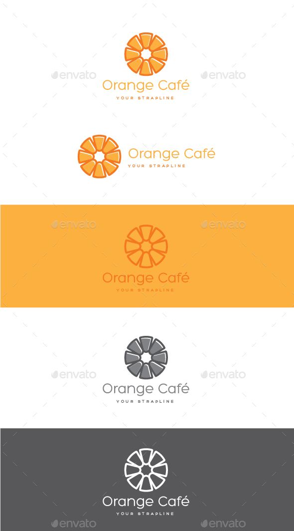 Orange Cafe Logo - Vector Abstract
