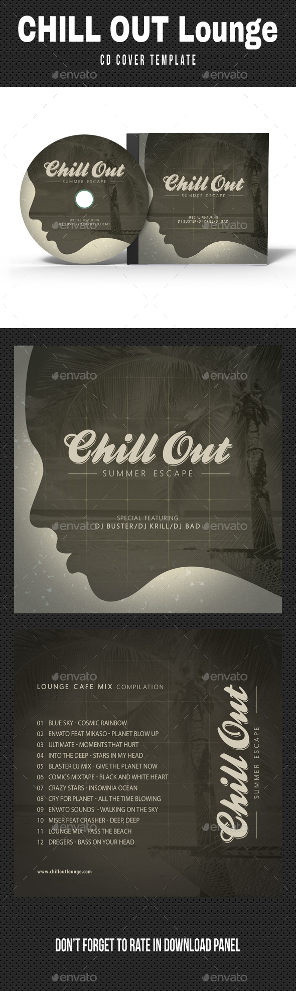 Chill Out Lounge CD Cover V02 - CD & DVD Artwork Print Templates