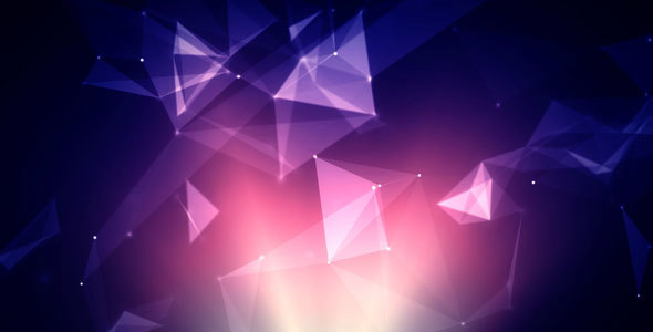 Polygons And Dots Purple Background