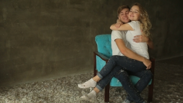 Beautiful Kissing Couple In Love