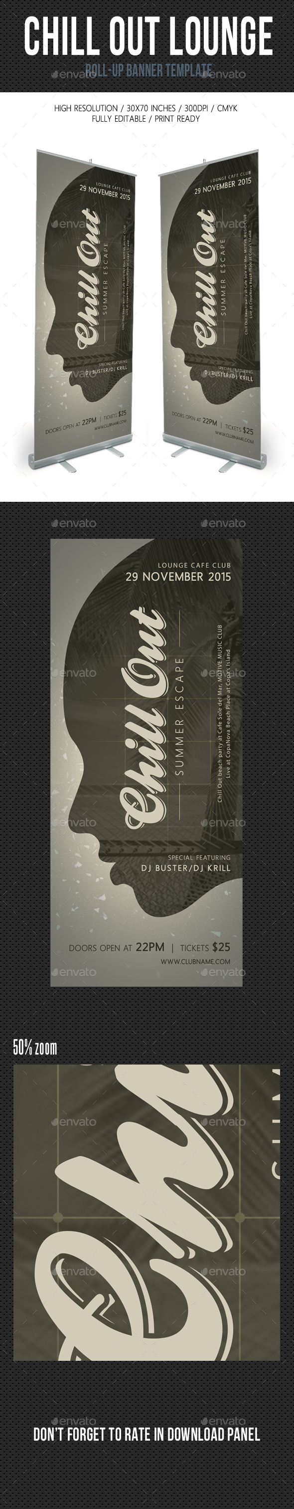 Chill Out Lounge Banner Template V02 - Signage Print Templates