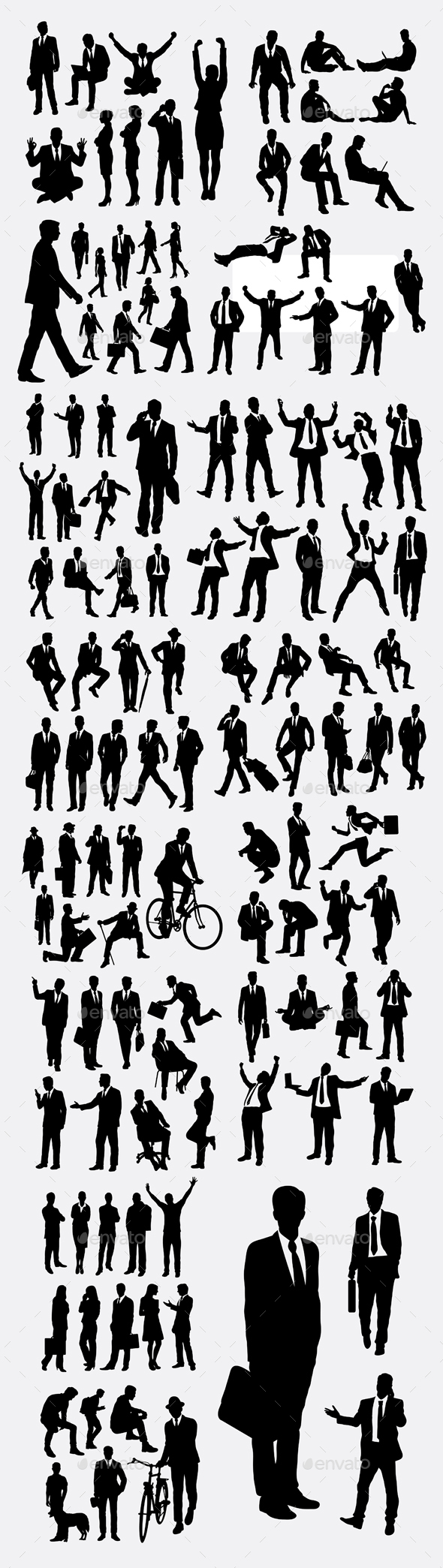 100 More Business Silhouettes - Business Conceptual