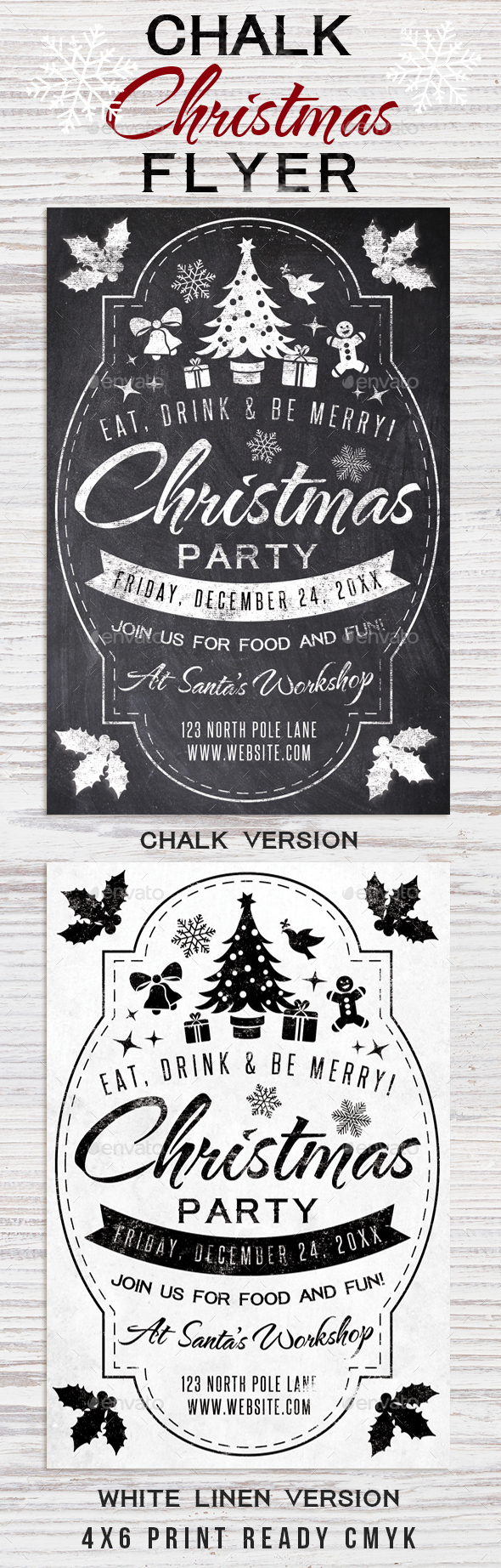 Chalk Christmas Flyer - Holidays Events