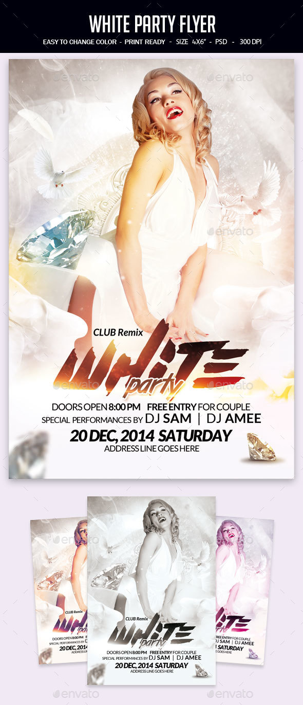 White Party Flyer - Clubs & Parties Events