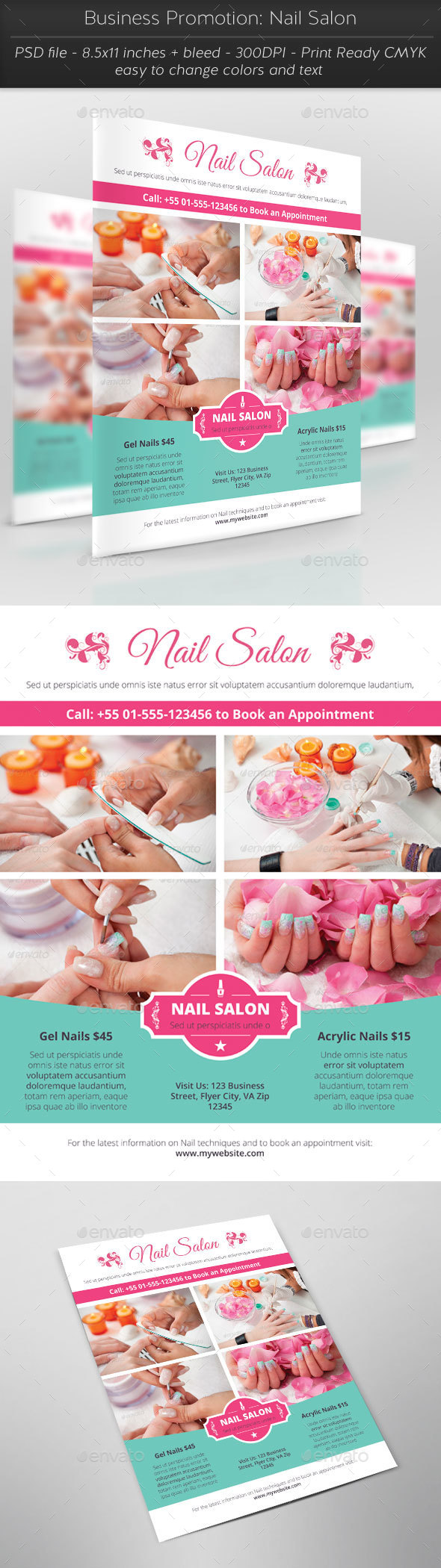 Business Promotion: Nail Salon - Commerce Flyers