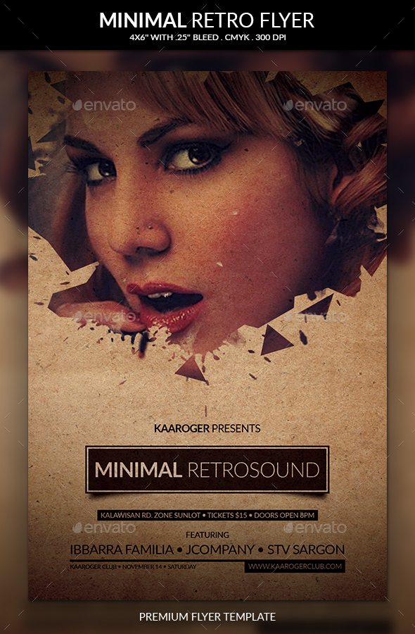 Minimal Retro Flyer - Clubs & Parties Events