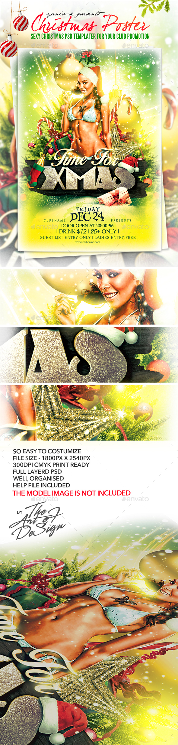 Sexy Christmas Poster - Flyers Print Templates