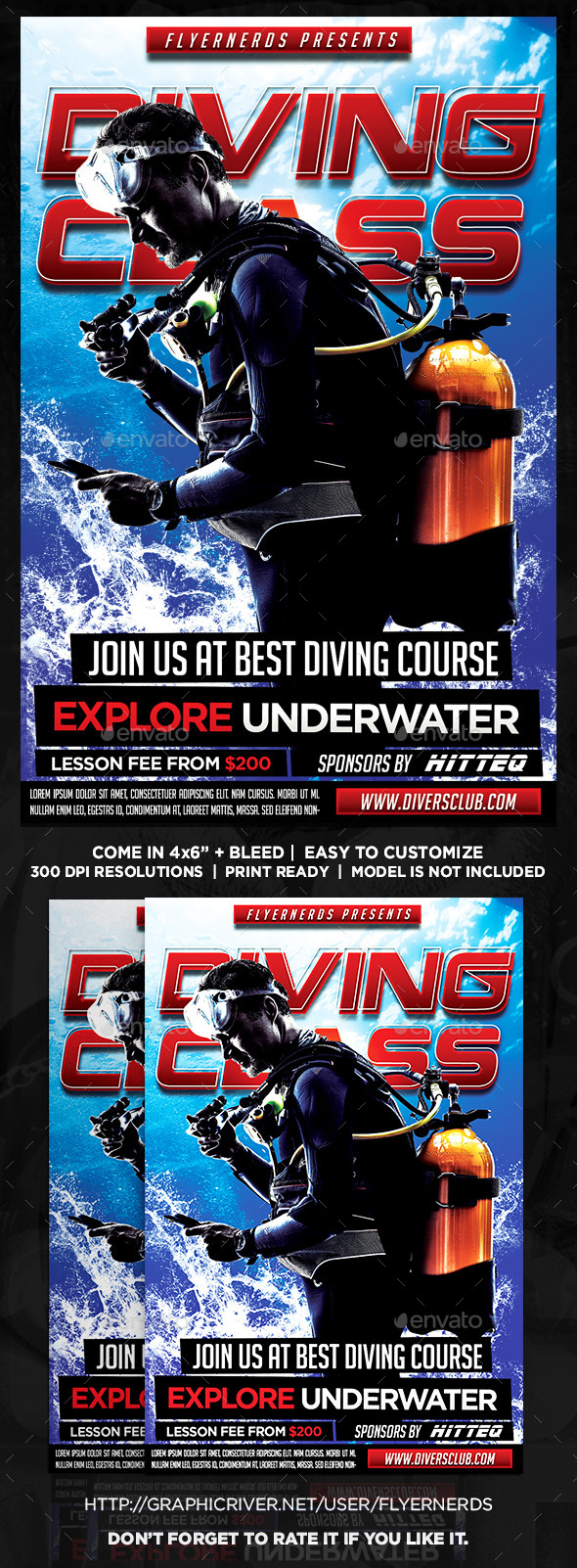 Diving Class Sports Flyer - Sports Events