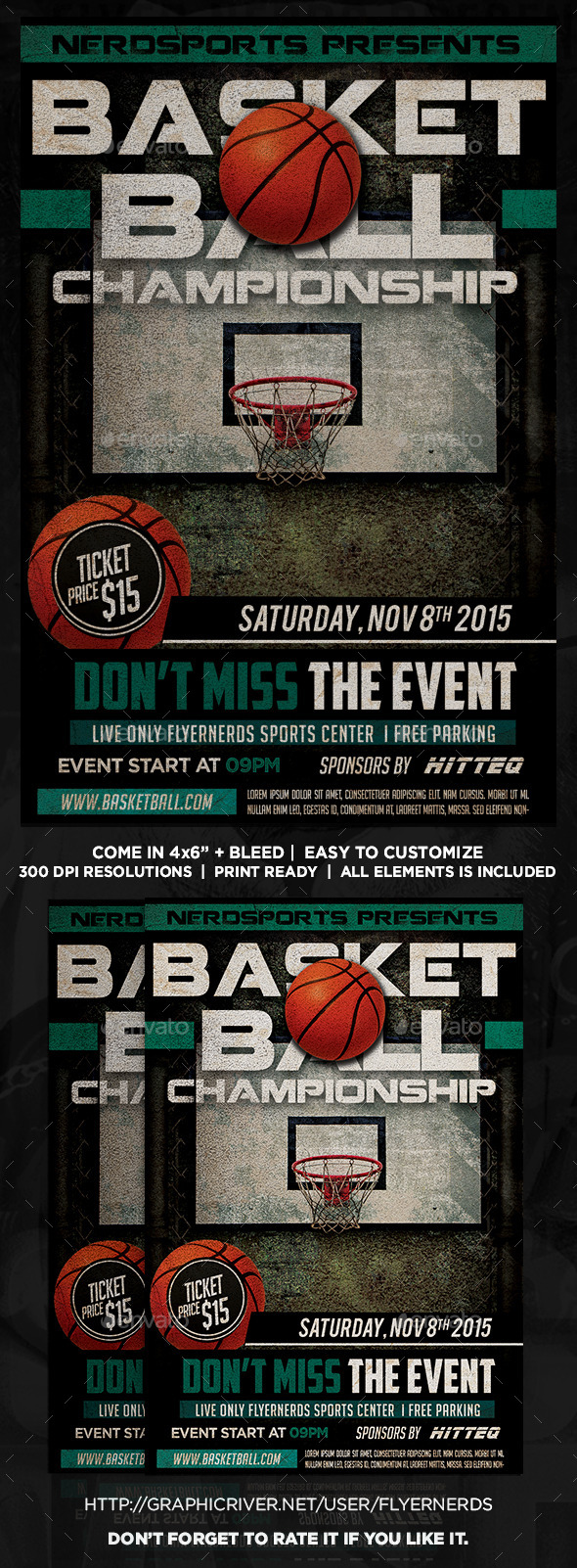 Basketball Championships Sports Flyer - Sports Events