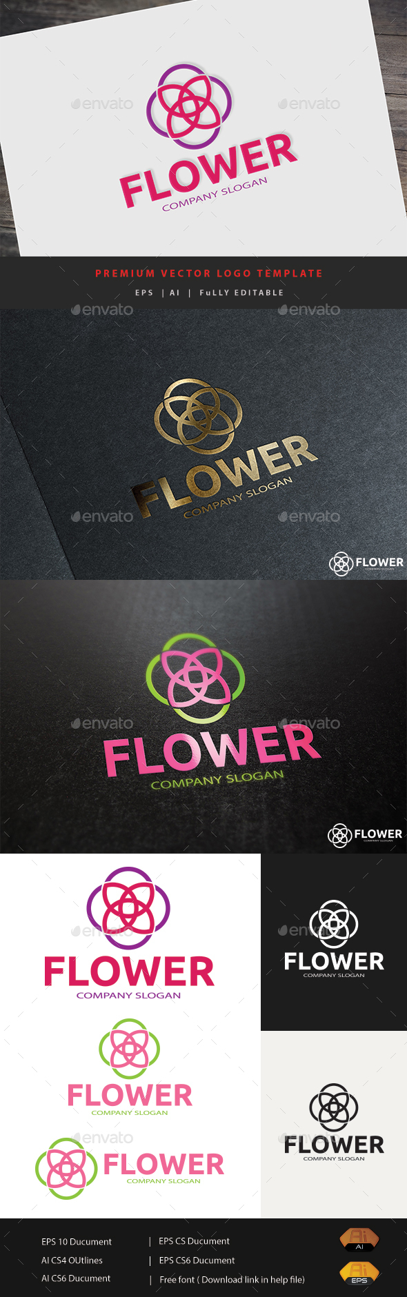 Flower Logo - Abstract Logo Templates