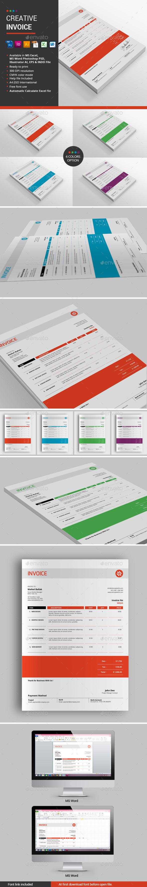 Creative Invoice - Proposals & Invoices Stationery
