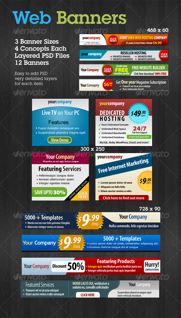 Web Banners Set 2 - Web Elements