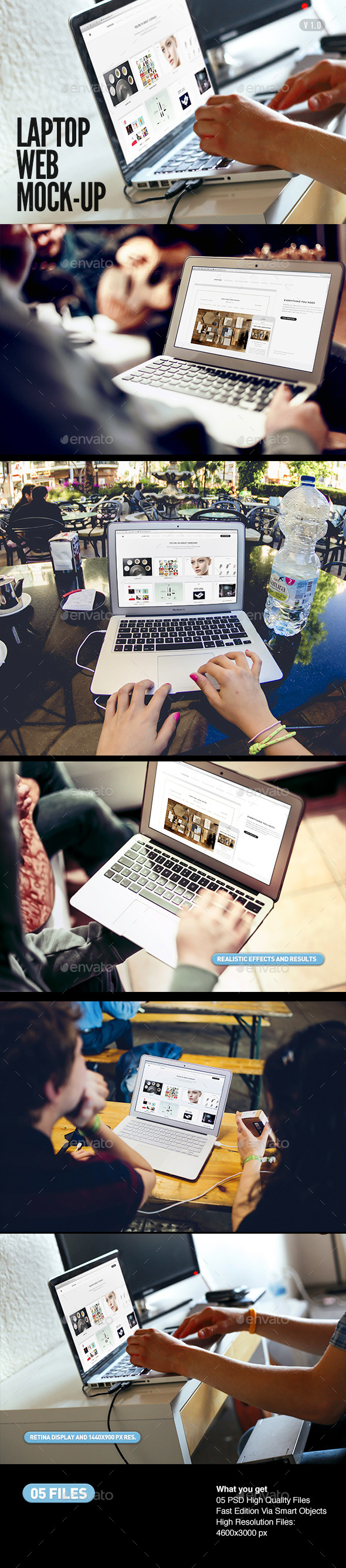 Laptop | Screen Web App Mock-Up - Laptop Displays