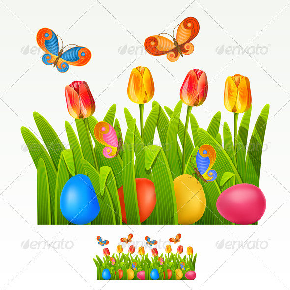 Easter border - Miscellaneous Seasons/Holidays