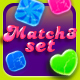 Colorful Candies for Match3 Game Set + Game UI Elements