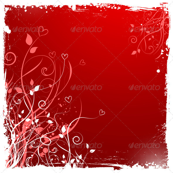 Grunge Valentines Day background - Valentines Seasons/Holidays