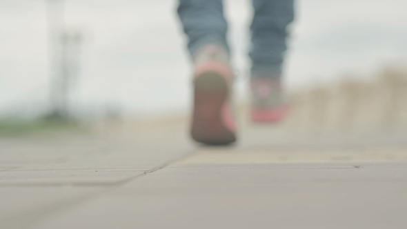 The Girl In The Pink Jogging Sneakers