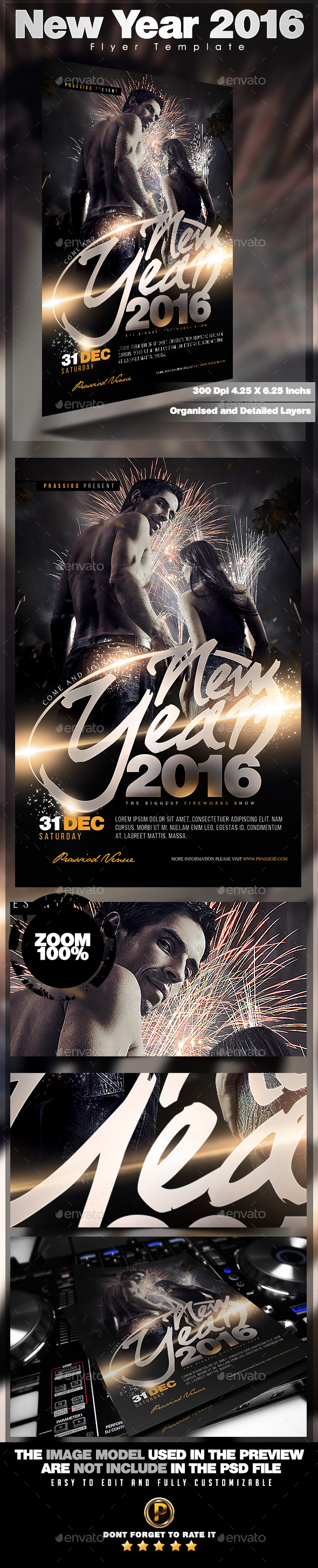 New Year 2016 Flyer Template - Holidays Events