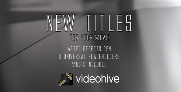 New titles - VideoHive 160643