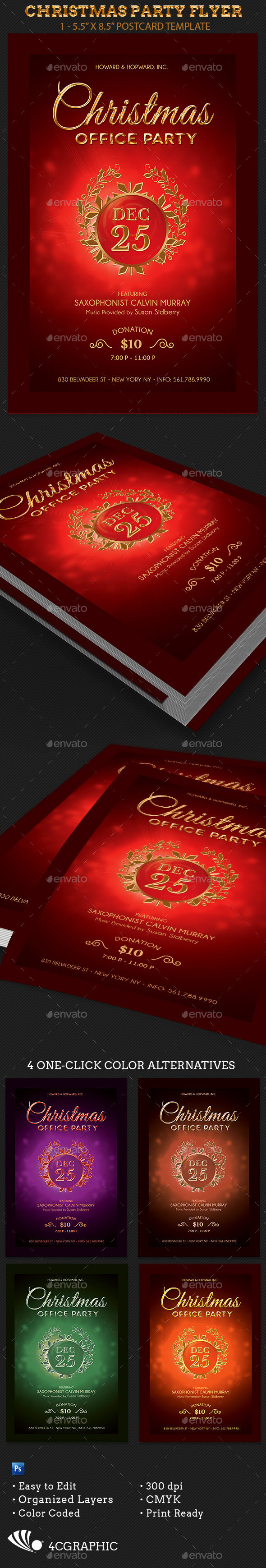 Christmas Party Flyer Template - Events Flyers