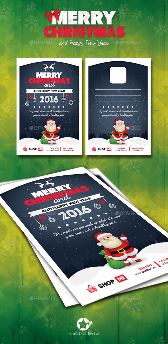Christmas Postcard Templates - Cards & Invites Print Templates