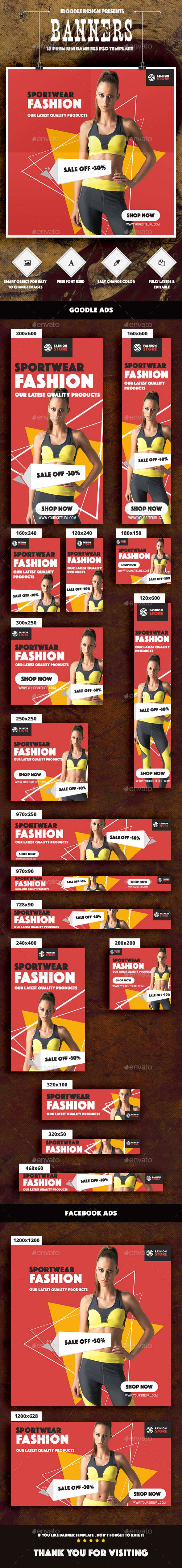 Banners Fashion Ad - Banners & Ads Web Elements