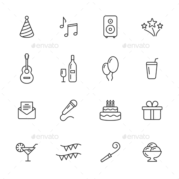 Party Icons - Man-made objects Objects
