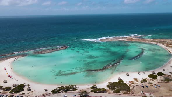 Amazing Baby Beach and Coast on Aruba Caribbean White Beach with Blue Ocean Tropical Beach alt