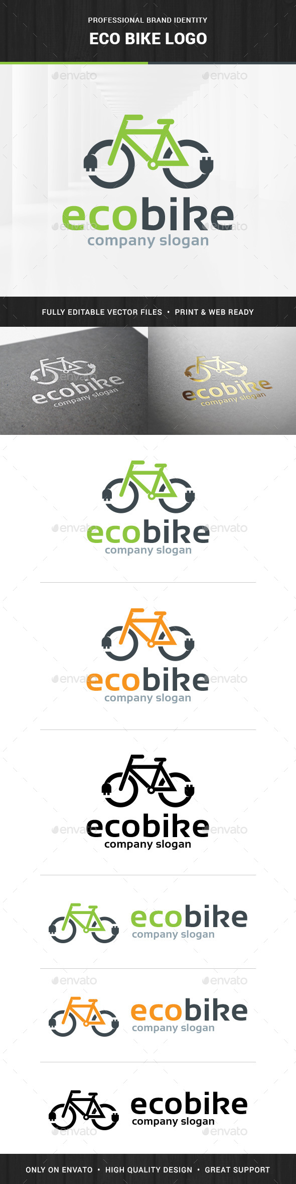 Eco Bike Logo Template - Objects Logo Templates