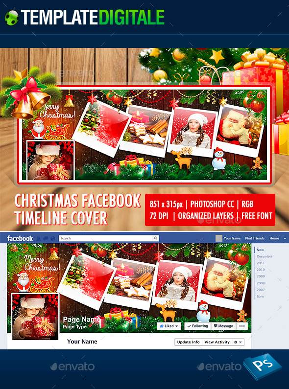 Christmas facebook timeline - Santa Claus - Facebook Timeline Covers Social Media