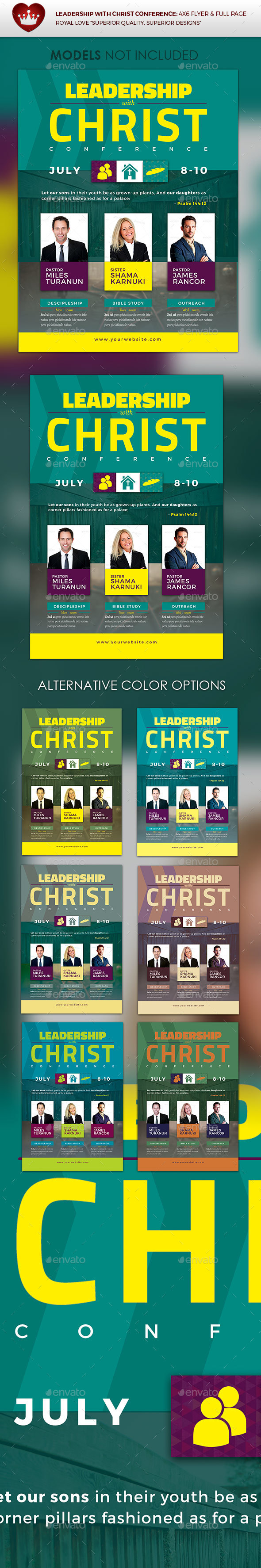 Leadership with Christ Conference Flyer - Flyers Print Templates