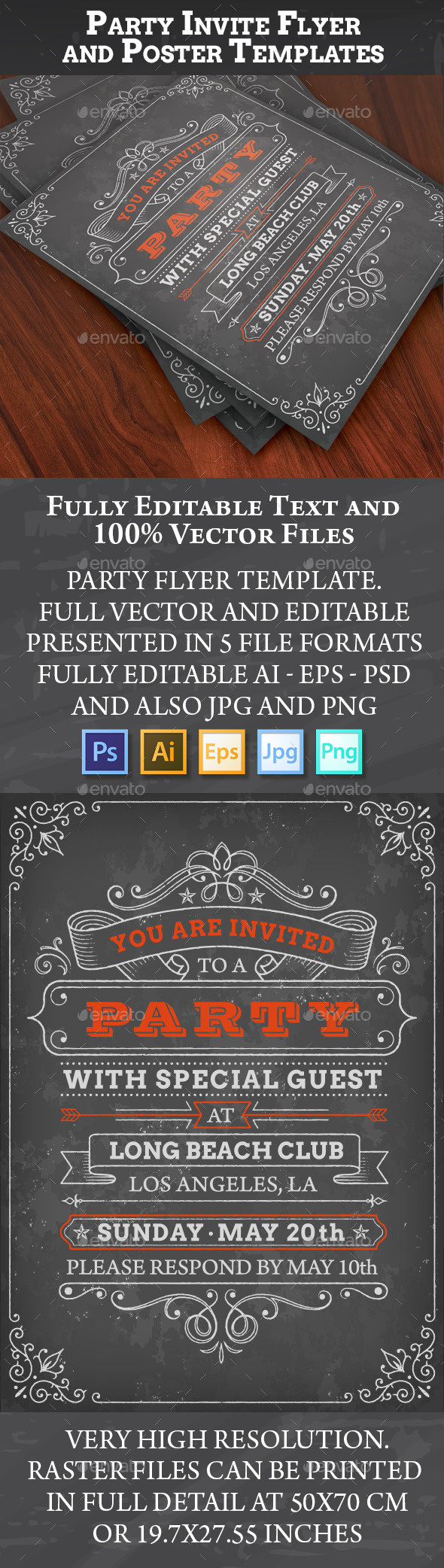 Party Invites or Posters - Events Flyers