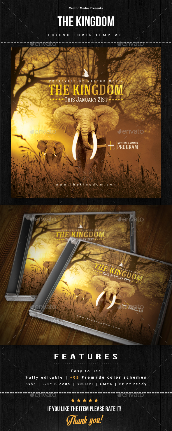 The Kingdom - Cd Cover - CD & DVD Artwork Print Templates