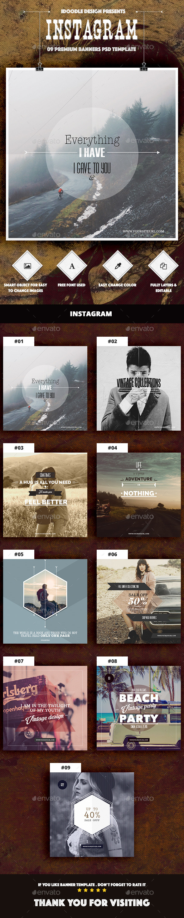 Multipurpose Instagram Ad - Social Media Web Elements