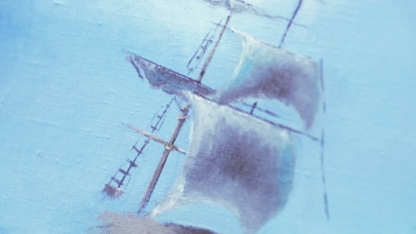 Sailboat On Canvas