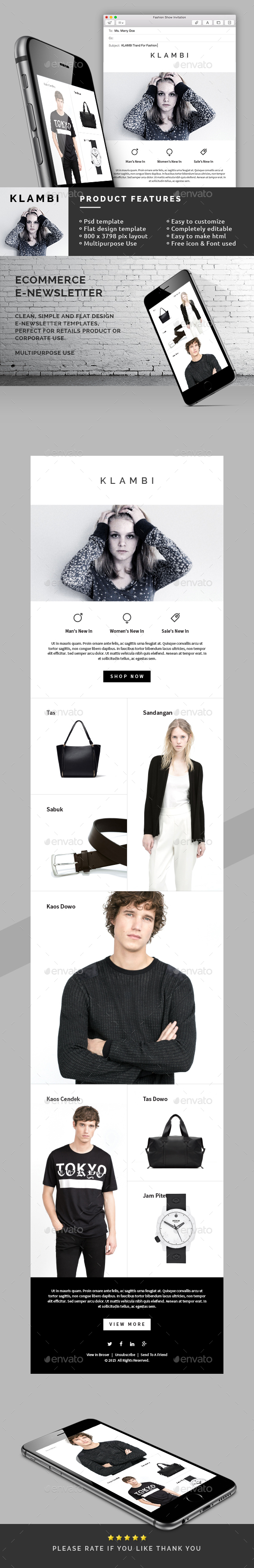 eCommerce E-Newsletter Template - E-newsletters Web Elements
