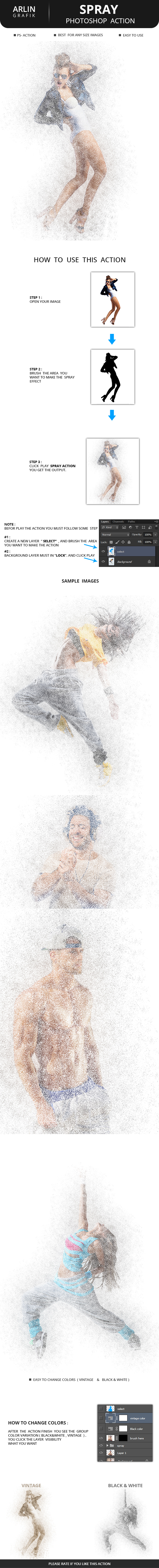 Spray Photoshop Action - Photo Effects Actions