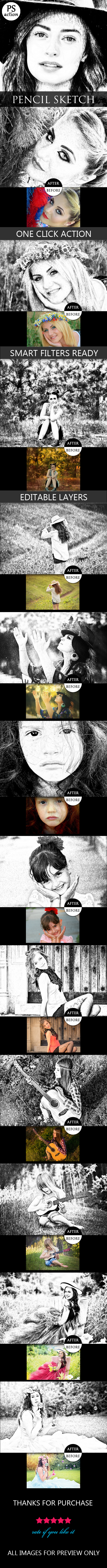 Graphic Pen Sketch Effect - Photo Effects Actions