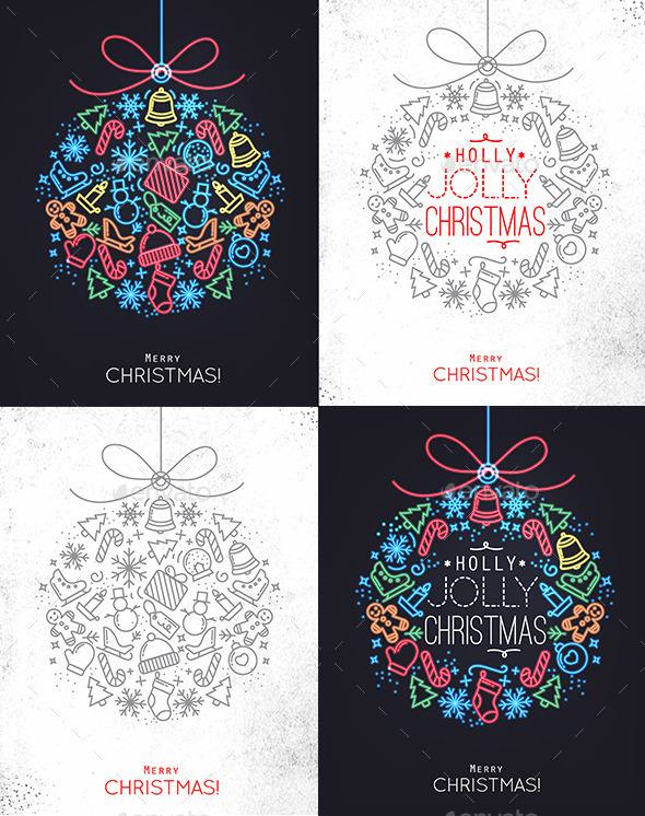 Christmas Flat Balls - Christmas Seasons/Holidays