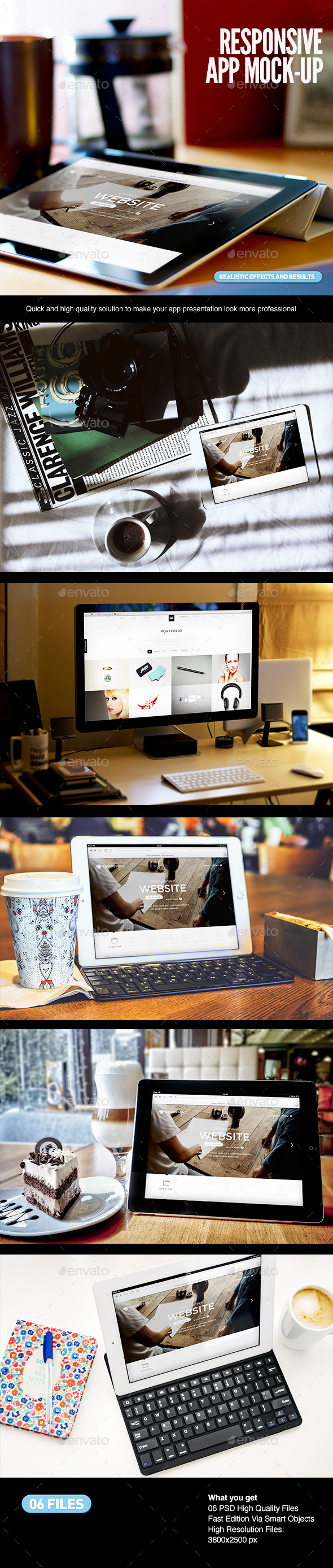 Responsive App Web Screen Devices MockUp - Multiple Displays