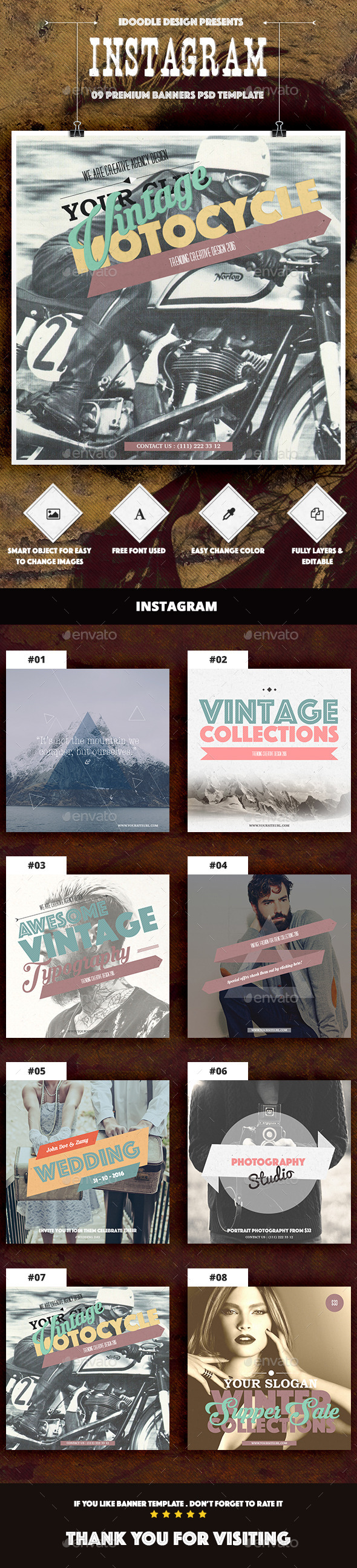 Multipurpose Instagram Ad - Social Media Web Elements